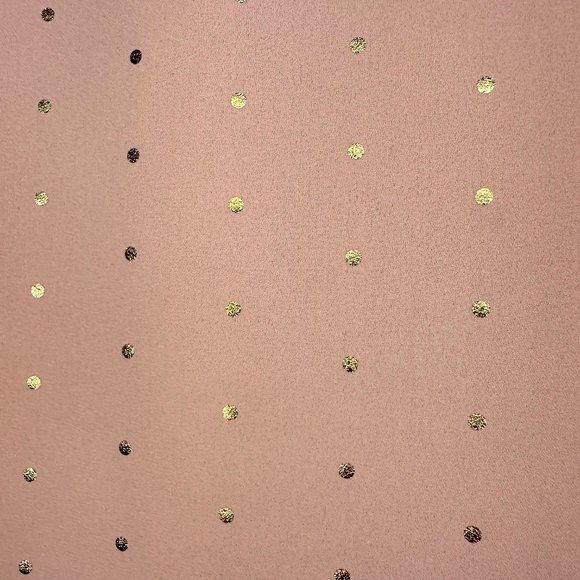 Elle Soft Pink with Gold Polka-dots Bell Sleeve Blouse - M - Picture 3 of 8